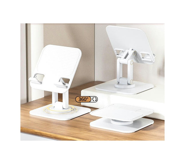 Rotating Foldable Phone Stand with Adjustable Angles - for Tablets and Smartphones