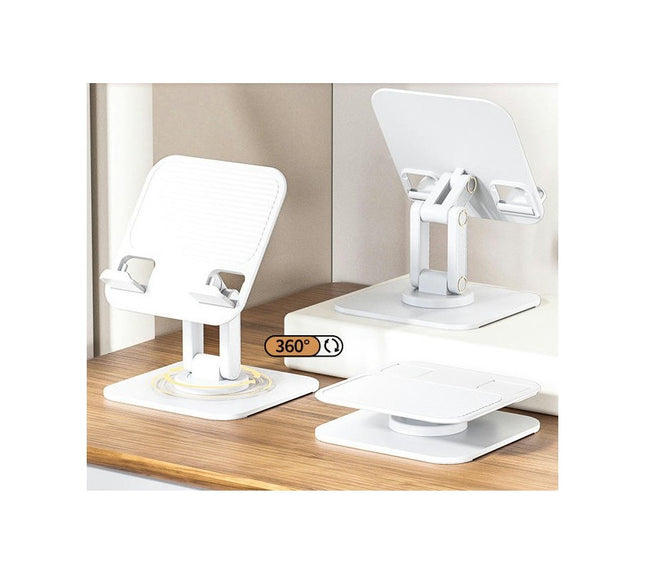 Rotatable for Desk Metal Desktop Cell Phone Stand Compatible with Phone and Tablet