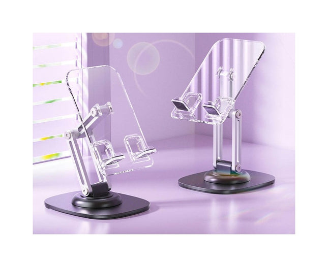 Cell Phone Stand for Desk Adjustable Foldable Phone Holder Swivel Mobile Stand Fit for Phone Tablet
