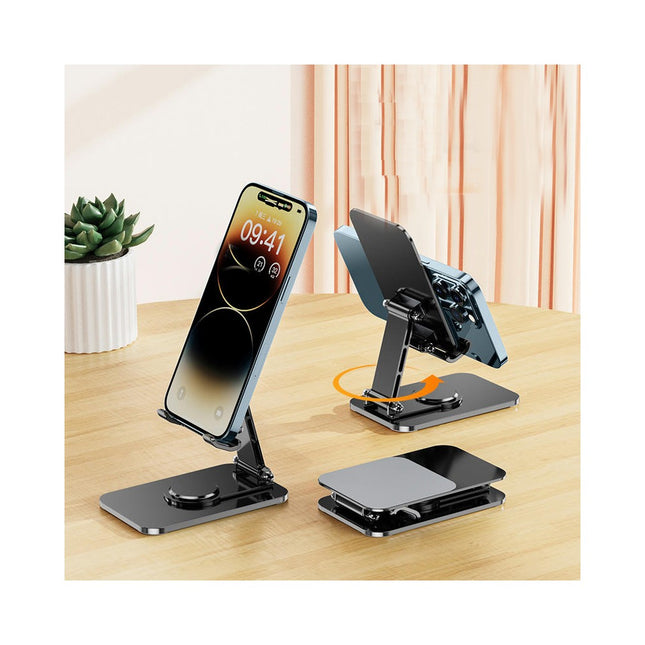 Cell Phone Stand for Desk/Bed Rotating Phone Stand Adjustable Foldable Cell Phone Holder
