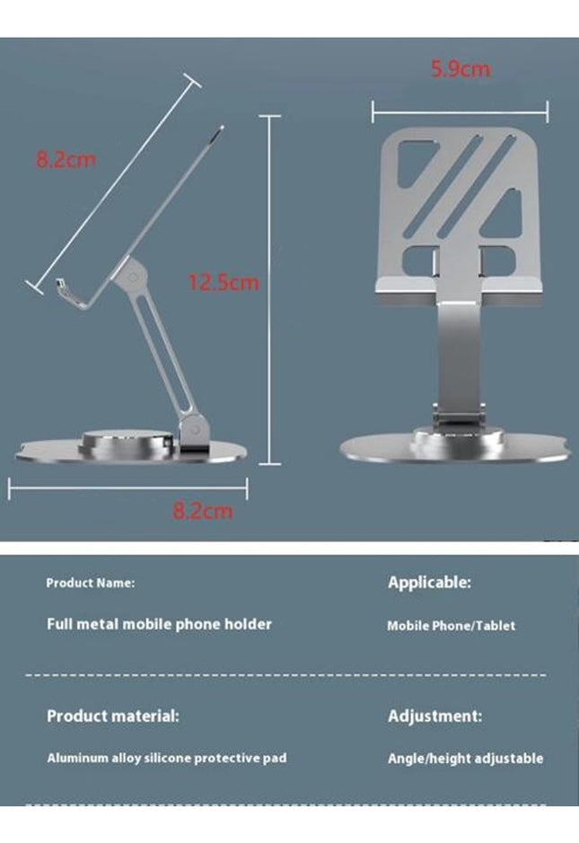Anti Shaking and Drop Proof Phone Holder - for Phone Tablet Stand 360 Degree Rotating Stand