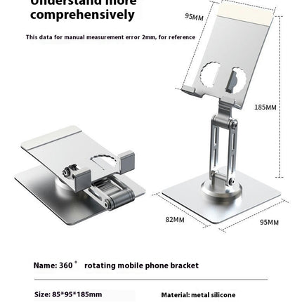Cell Phone Stand Metal Aluminum Alloy Bracket Rotatable Desktop Holder