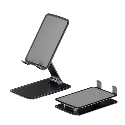 Rotatable Cell Phone Stand for Desk-Foldable and Adjustable Metal Phone Holder