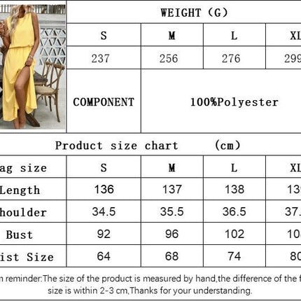 Womens Summer Crew Neck Dresses Sleeveless Elastic Waist Casual Split Maxi Dress