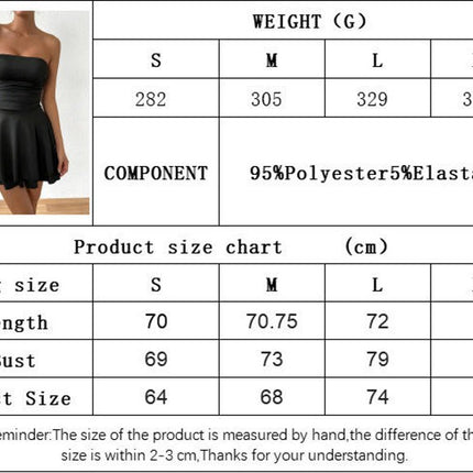 Women's Sexy Strapless Tube Top Bodycon Sleeveless Ruffle A Line Mini Party Dress