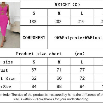 Women's Sexy V Neck Bodycon Spaghetti Strap Dress Twist Knot Cut Out Split Party Midi Dress