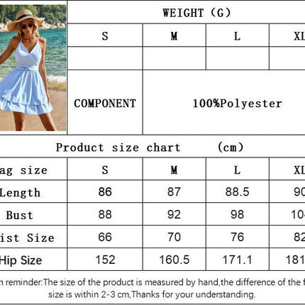 Women's Halter Sleeveless Mini Dress Tie Backless Ruffled A Line Flowy Summer Beach Dress