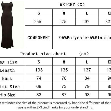 Women's Sexy Bodycon Maxi Dresses Sleeveless Spaghetti Strap Cocktail Party Long Dress