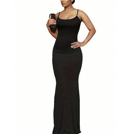 Women's Sexy Bodycon Maxi Dresses Sleeveless Spaghetti Strap Cocktail Party Long Dress
