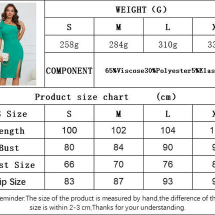 Women's Sexy Bow One Shoulder Bodycon Midi Dress Sleeveless Split Summer Dresses