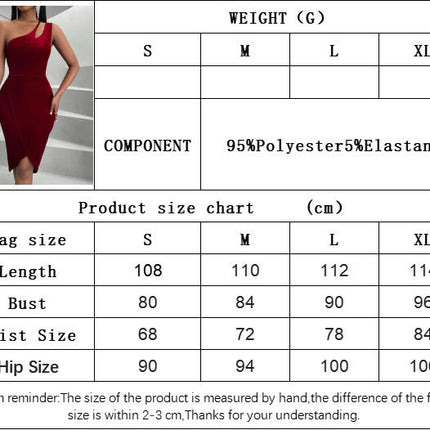 Women's One Shoulder Sleeveless Ruched Slit Velvet Bodycon Cocktail Party Midi Dress
