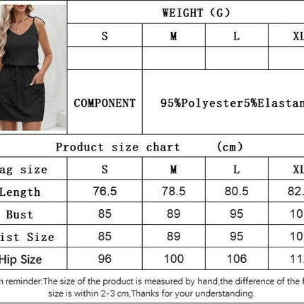 Women's Sexy Spaghetti Strap V Neck Dress Tie Waist Backless Casual Mini Dress
