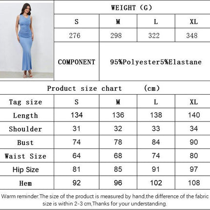 Summer Maxi Dresses for Women Ruched Bodycon Sleeveless Tank Cocktail Party Dress