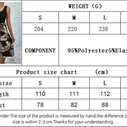 Womens Summer Sleeveless Dresses Tie Waist A-Line Flowy Floral Midi Dress