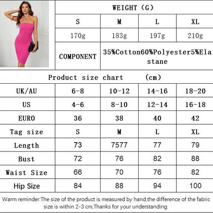 Strapless Mini Tube Dress for Women Solid Sleeveless Bodycon Summer Sexy Dress