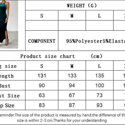 Women's Spaghetti Straps Halter Neck Velvet Backless Maxi Dress Slit Velvet Cocktai Party Dress