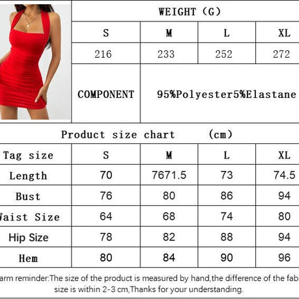 Women's Sexy Bodycon Sleeveless Backless Mini Dress Ruched Halter Party Club Dress