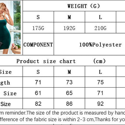 Women's Velvet Mini Dress Sexy Spaghetti Strap Sleeveless Party Cocktail Bodycon Dress