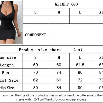Women's Sexy Halter Bodycon V Neck Backless Mini Club Party Dresses