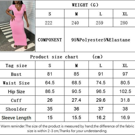 Women's Deep V Neck Long Bodycon Dress Summer Casual Short Sleeve Club Party Maxi Dresses