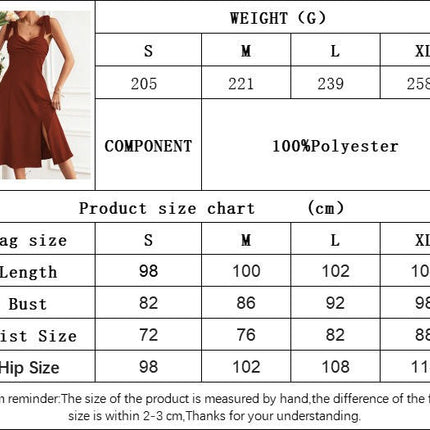 Women Casual Sleeveless Dress Ruched Tie Strap A Line Split Boho Flowy Midi Sundress