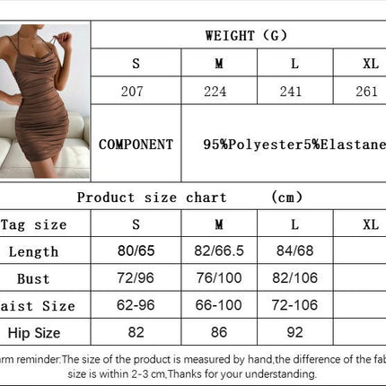 Women's Sexy Sleeveless Spaghetti Strap Ruched Bodycon Tight Mini Club Party Dress