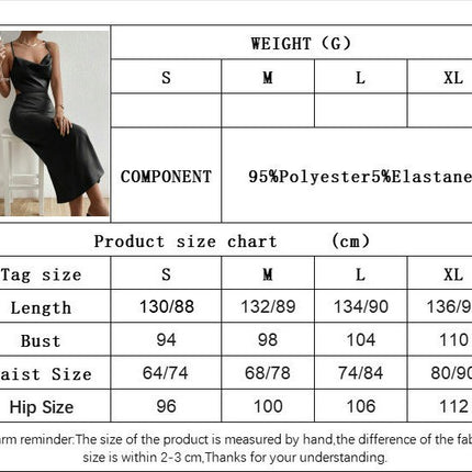 Women's Sleeveless Spaghetti Strap Satin Dress Cocktail Party Cowl Neck Back Tie Up Maxi Dresses