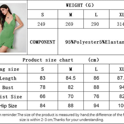 Women's Backless Bodycon Mini Dress Sexy V Neck Sleeveless Tie Strap Ruffle Dress
