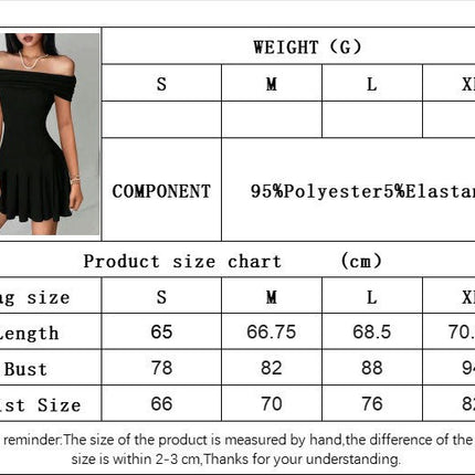 Women's Summer Off The Shoulder Ruffle Bodycon Mini Party Dress