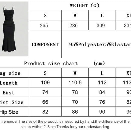 Women's Ruched Bodycon Long Dress Spaghetti Strap Sleeveless Mermaid Cocktail Party Dresses
