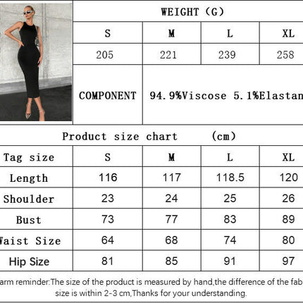 Women's Summer Bodycon Long Dress Sexy Backless Club Party Sleeveless Tank Dresses