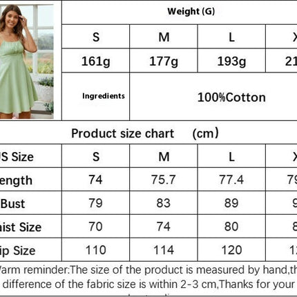 Women's Summer Sleeveless Mini Dress Spaghetti Strap High Waist Flare Beach Sundress