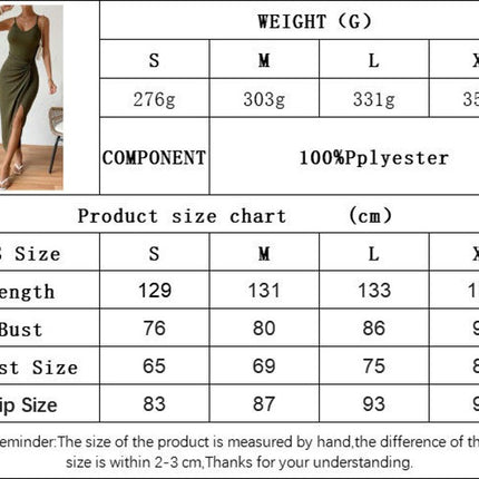 Women's Summer Spaghetti Strap Bodycon Dresses Casual Twist Front Slit Sleeveless Long Dress
