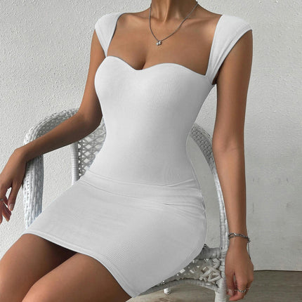Women's Summer Sexy Bodycon Sleeveless Tank Dress Straps Mini Party Dress