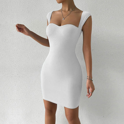 Women's Summer Sexy Bodycon Sleeveless Tank Dress Straps Mini Party Dress