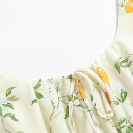 Women Floral Summer Sleeveless Boho Flowy Midi A Line Casual Dress