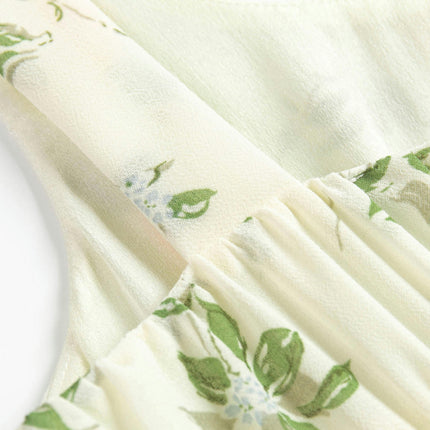 Women Floral Summer Sleeveless Boho Flowy Midi A Line Casual Dress