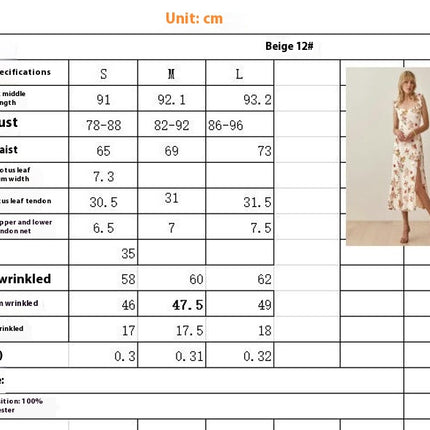Women Floral Summer Ruffle Straps Sleeveless Boho Flowy Midi Split A Line Casual Dress