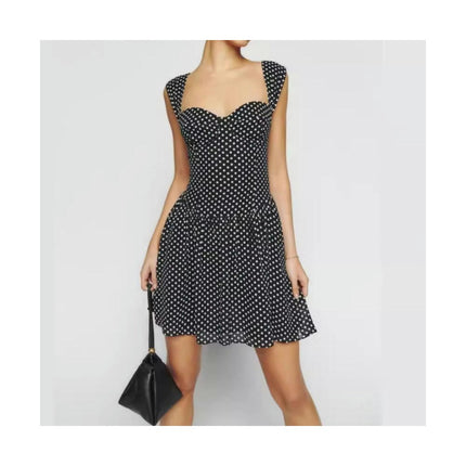Casual Dresses for Women Sleeveless Summer Mini Dress A Line Sweetheart Neck Sundresses