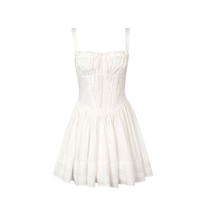 Women's Short Corset Sundress Sleeveless Summer Square Neck Mini Dress