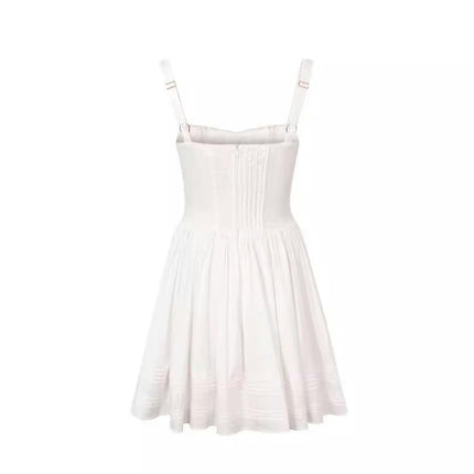 Women's Short Corset Sundress Sleeveless Summer Square Neck Mini Dress