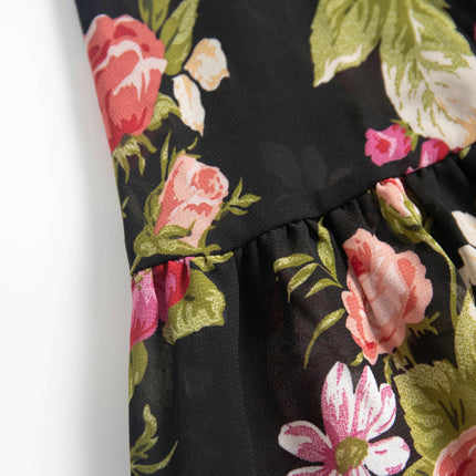 Women Summer Sleeveless Dress Causal Boho Tie Strap Floral Midi Dresses