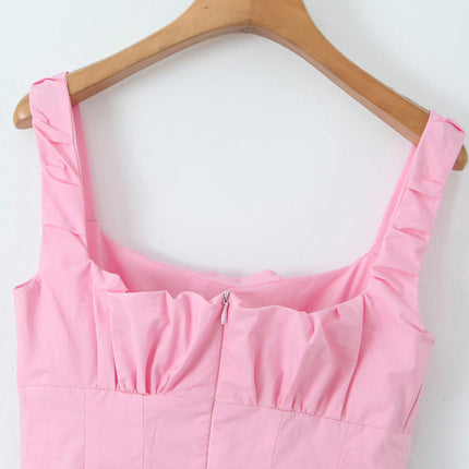 Women's Summer Corset Mini Dress A-line Flowy Sundress Spaghetti Strap Dresses