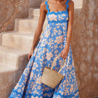 Light blue printed