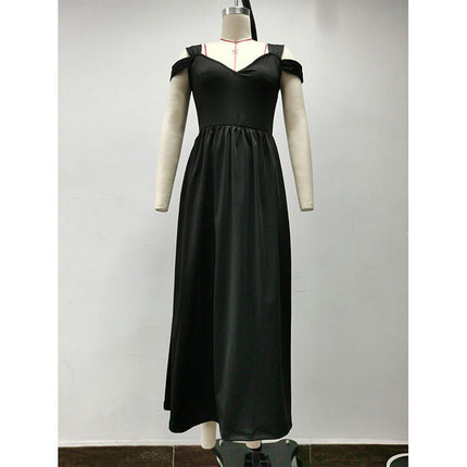 Women's Deep V Neck Dress Sleeveless Split Flowy Maxi Summer Dresses