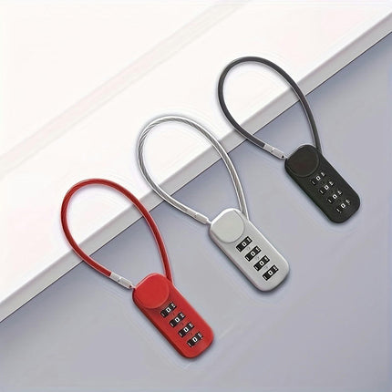 Wire Rope Password Lock School Bag Backpack Trolley Case Pen Bag Mini Password Padlock