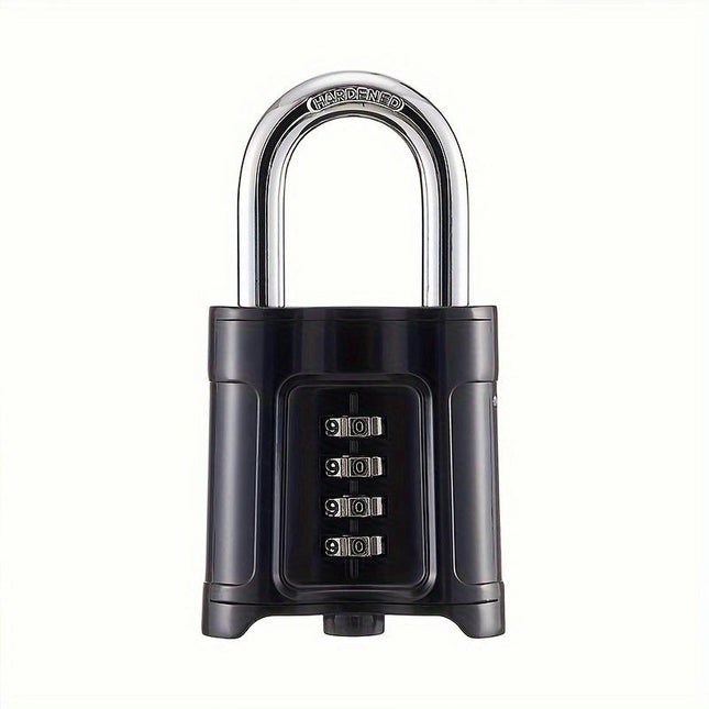 Outdoor Heavy Duty Combination Padlock, 4 Digit Padlock For Home, School, Garage, Fences