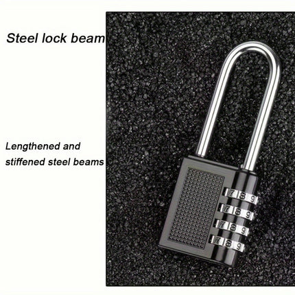 Heavy-Duty 4-Digit Combination Padlock No Assembly Required, Multi-Purpose Security Lock