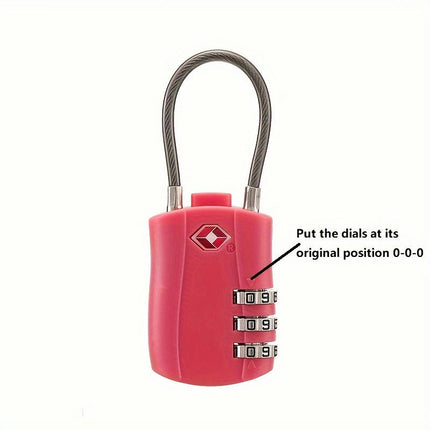 TSA-Approved 3-Digit Combination Luggage Lock-Secure Password Padlock for Backpacks & Lockers