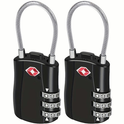 (2 Packs) TSA Approved Luggage Combination Locks, Combination Padlock With Alloy Body Lock